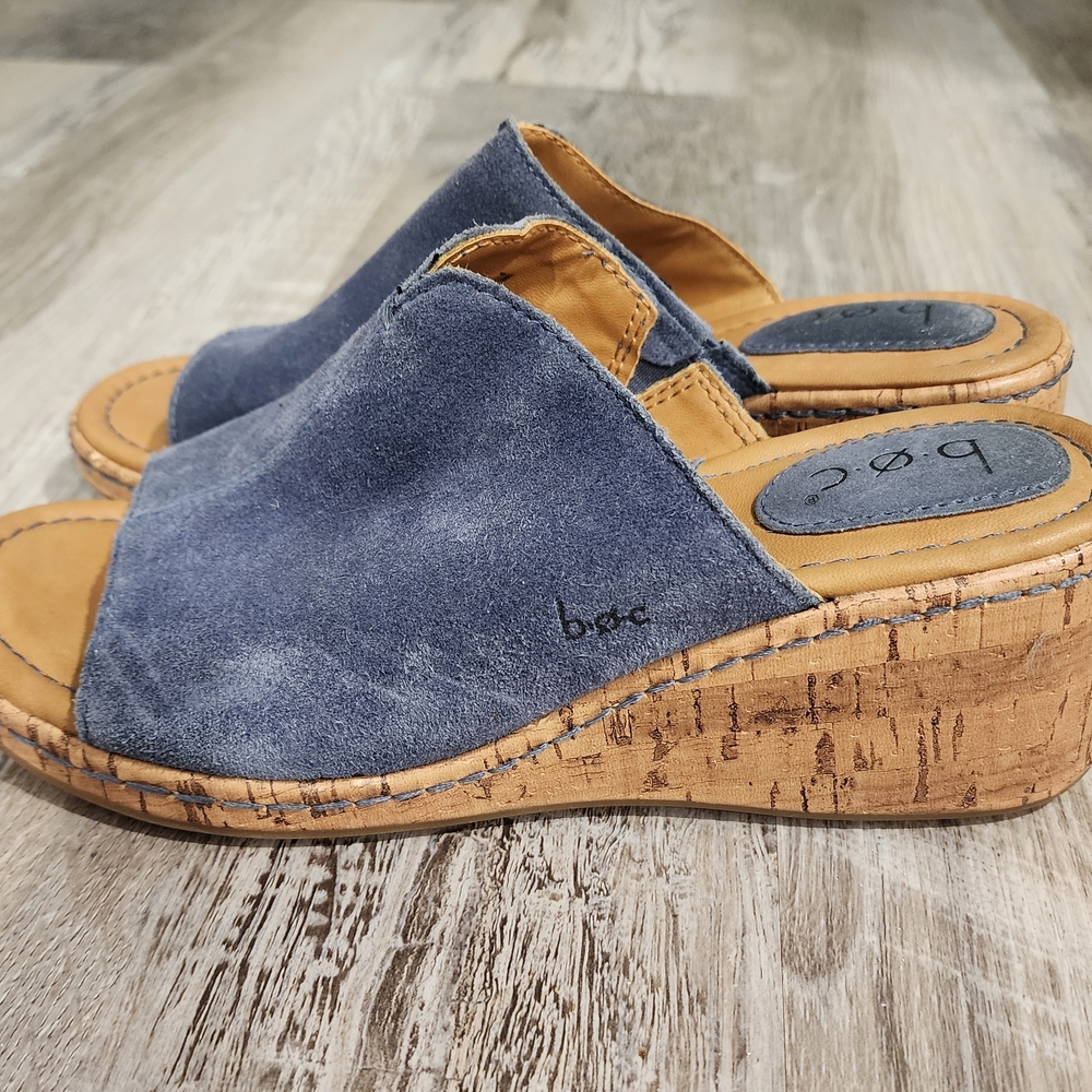 b.o.c. Denim Blue Wedge Sandals - Picture 5 of 8